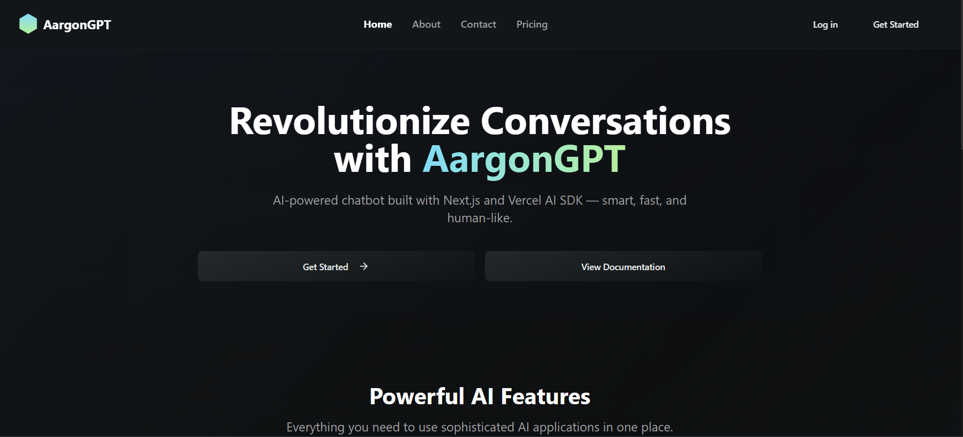AargonGPT – An AI-powered chatbot